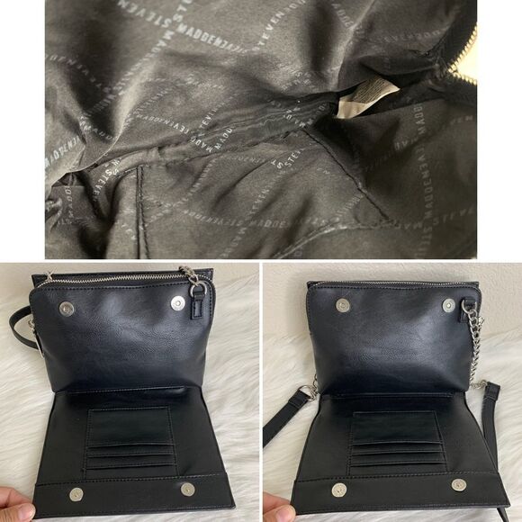 Steve Madden Black Crossbody Wallet Bag - Picture 5 of 12